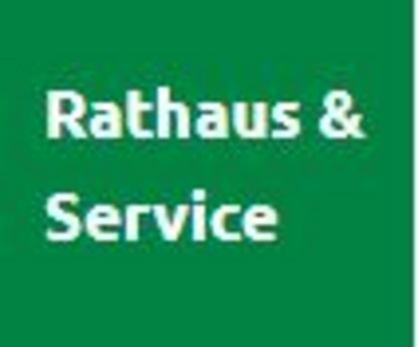 Menupunkt "Rathaus und Service"